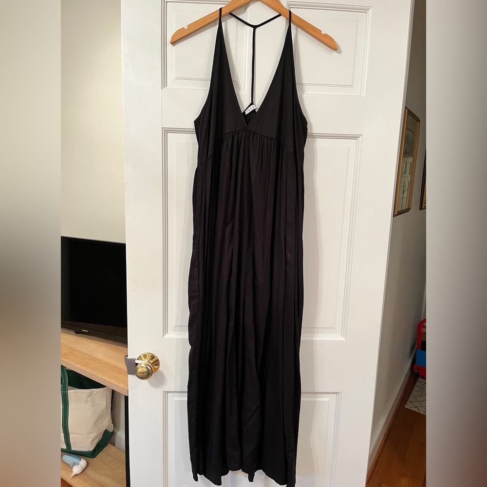 Lacausa black strappy maxi dress size small